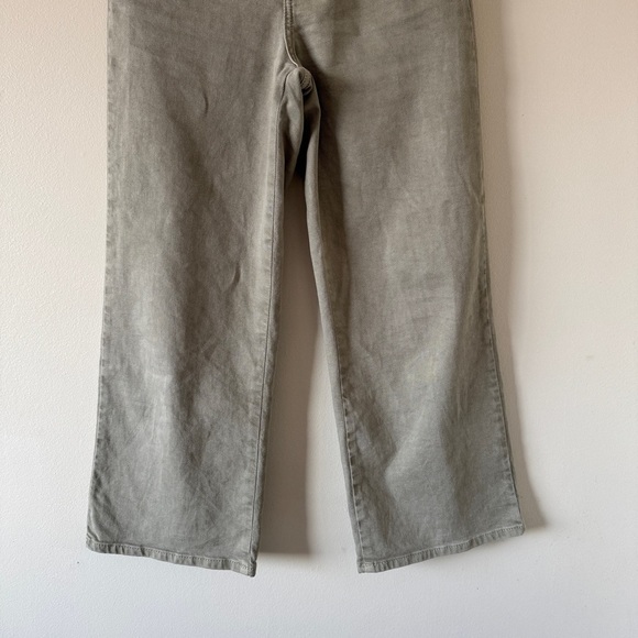 Zara Wide Leg Jeans Straight Leg Light Green Denim High Rise Women’s Size 4 - Picture 4 of 5